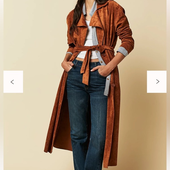 Blank NYC Jackets & Blazers - Blank NYC x Free People Vegan Suede Trench (NWT)